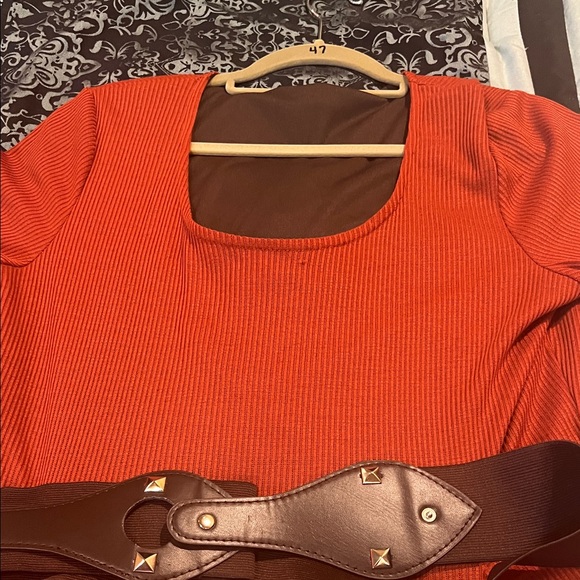 Signature by Robbie Bee Red Asymmetrical Dress - Picture 6 of 14